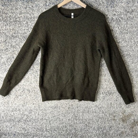 The Group Babaton Sweater Womens XXS Olive Green Alpaca Wool Crewneck Aritzia - Picture 1 of 8